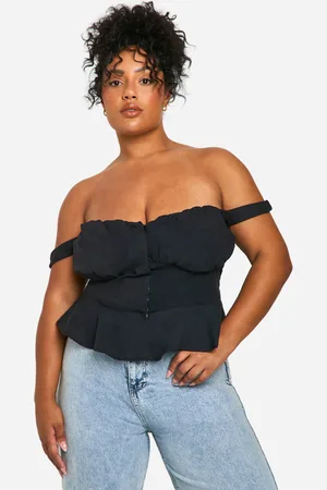 Boohoo Womens Plus Peplum Corset Top - - 26