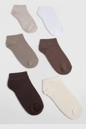 Boohoo Womens Tonal Trainer Socks 6 Pack - - One Size