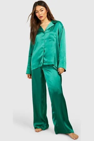 Boohoo Womens Oversized Satin Pyjama - - 12
