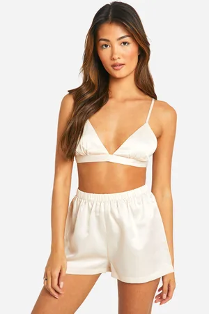 Boohoo Womens Bridal Bralet And Short Set - - 10