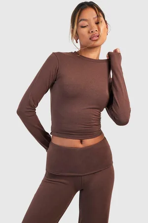 Boohoo Womens Soft Touch Long Sleeve T Shirt - - 6