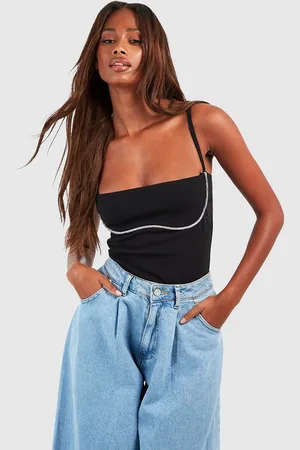 Boohoo Womens Diamante Trim Corset Top - - 16
