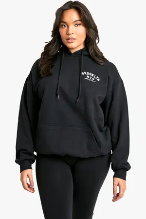 Boohoo Womens Plus Nyc Brooklyn Oversized Hoodie - - 16
