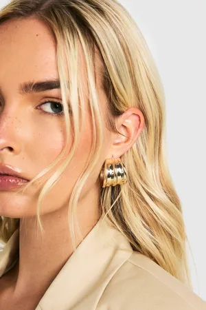 Boohoo Womens Chunky Hoop Earrings - One Size