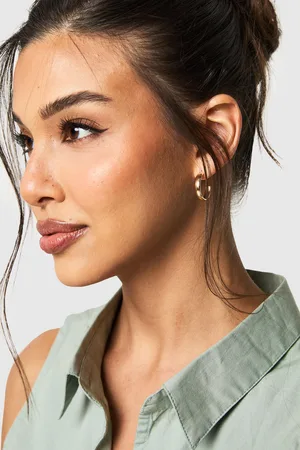 Boohoo Womens Pearl Detail Hoop Earring 2 Pack - - One Size