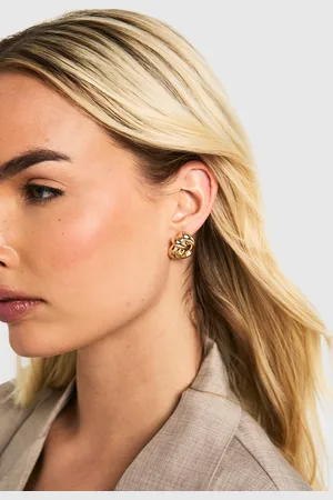 Boohoo Womens Twist Detail Statement Stud Earrings - One Size