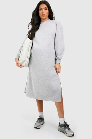 Boohoo Womens Maternity Super Oversized Midi Sweat Dress - - 16