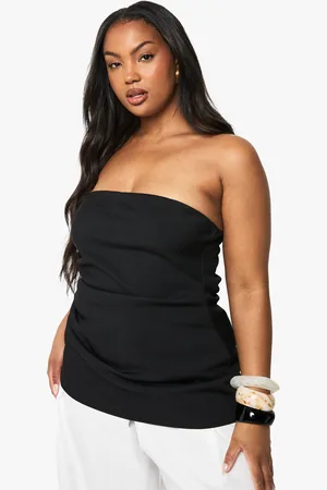 Boohoo Womens Plus Structured Draped Bandeau Top - - 16