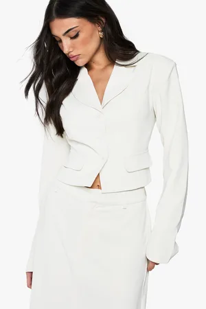Boohoo Womens Woven Tailored Cinched Blazer - - 8