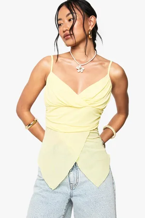Boohoo Womens Mesh Wrap Front Cami Top - - 6