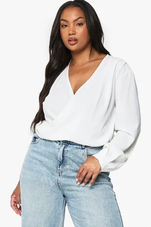Boohoo Womens Plus Long Sleeve Cowl Neck Top - - 16