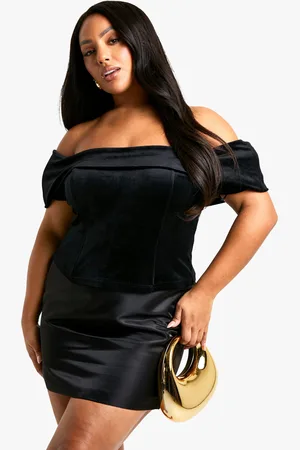 Boohoo Womens Plus Velvet Corset Top - - 22