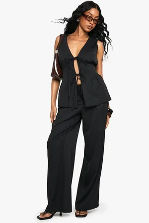 Boohoo Womens Woven Tailored Front Zip Straight Leg Trouser - - 8