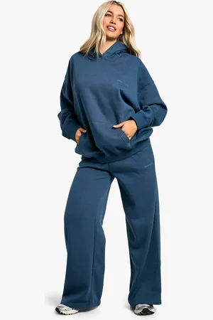 Boohoo Womens Dsgn Studio Embroidered Oversized Over The Head Hoodie - - M