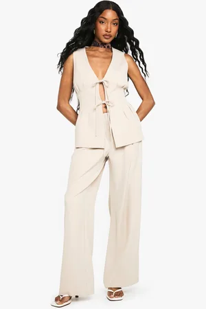 Boohoo Womens Woven Tailored Front Zip Straight Leg Trouser - - 8