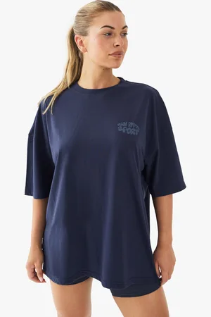 Boohoo Womens Dsgn Studio Sport Printed Oversized T-Shirt - - 10
