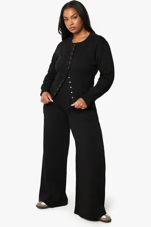 Boohoo Womens Plus Deep Hem Popper Bomber Sweatshirt Tracksuit - - 16