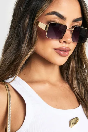 Boohoo Womens Metal Frame Square Sunglasses - - One Size
