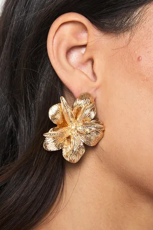 Boohoo Womens Oversized Flower Stud Earrings - - One Size