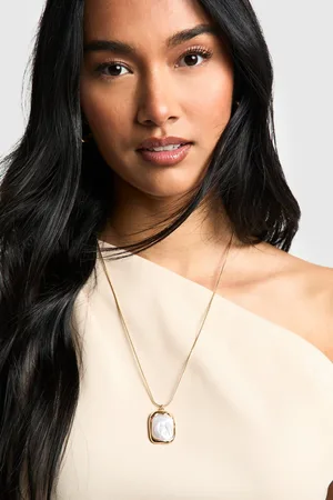 Boohoo Womens Large Pearl Pendant Necklace - - One Size