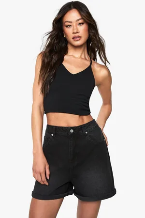 Boohoo Womens Tall Denim Mom Short - - 6