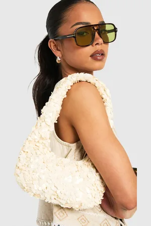 Boohoo Womens Sequin Embellished Shoulder Bag - - One Size