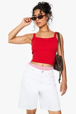 Boohoo Womens Basics Thick Binding Rib Vest Top - - 6