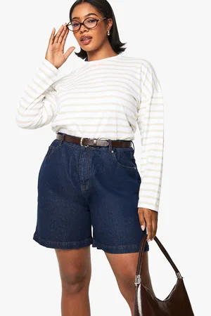 Boohoo Womens Plus Boyfriend Denim Short - - 16