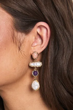 Boohoo Womens Stone Drop Earrings - - One Size