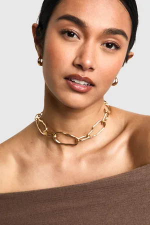 Boohoo Womens Abstract Chain Choker - - One Size