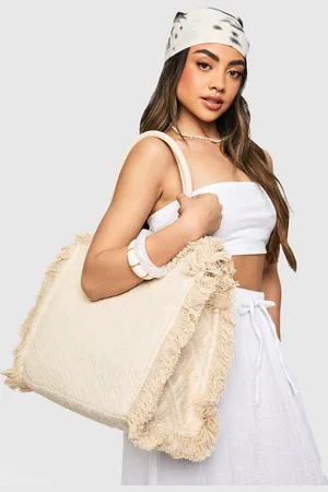 Boohoo Womens Fringe Detail Beach Bag - - One Size