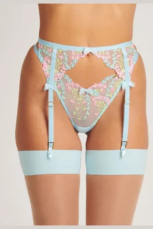 Boux Avenue Flora embroidered suspender belt - - 06