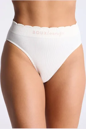Boux Avenue Ribbed seamless scallop briefs - - XS