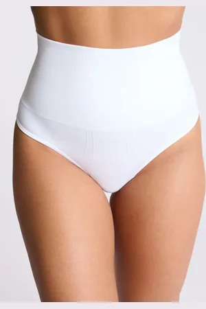 Boux Avenue Smoothing soft-stretch high waisted thong - - S