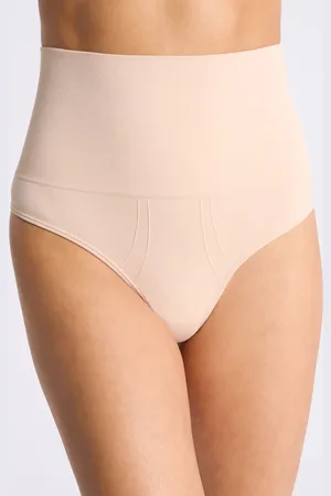 Boux Avenue Smoothing soft-stretch high waisted thong - - L
