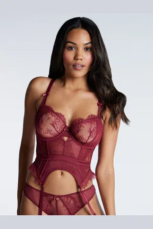 Boux Avenue Rhea sheer basque longline bra - - 30B