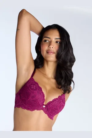 Boux Avenue Mollie lace padded plunge bra - - 30B