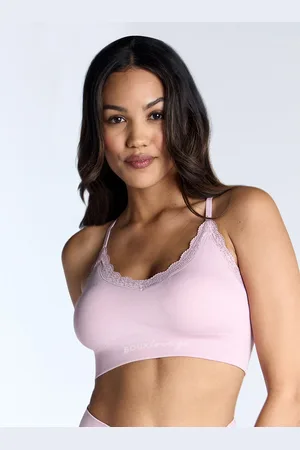 Boux Avenue Ribbed seamless lace bralette - - XS
