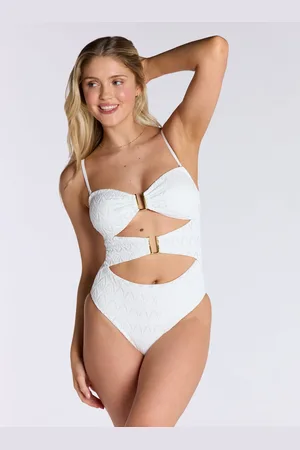 Boux Avenue Adria textured bandeu swimsuit - - 06
