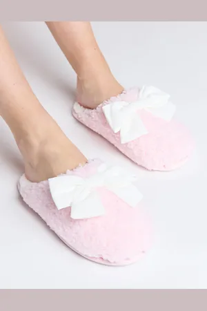Boux Avenue Bow mule slippers - Pink Mix - 3-4