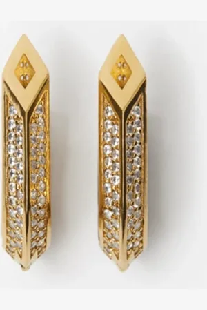 Burberry Hollow Spike Pavé Earrings