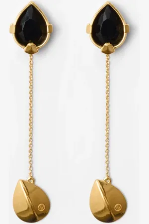 Burberry Onyx Shield Pendant Earrings