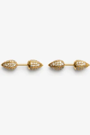 Burberry Small Spear Pavé Stud Earrings