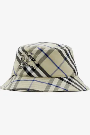 Burberry Check EKD Cotton Blend Bucket Hat