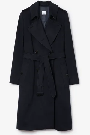 Burberry Long Cashmere Blend Kensington Trench Coat