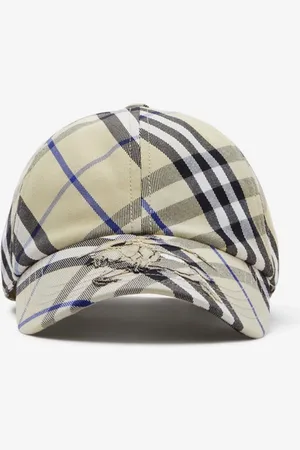 Burberry Check EKD Cotton Blend Baseball Cap