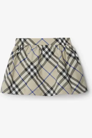 Burberry Childrens Check Cotton Skirt