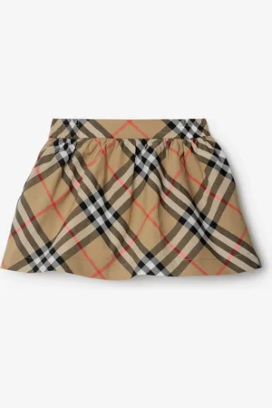Burberry Childrens Check Cotton Skirt