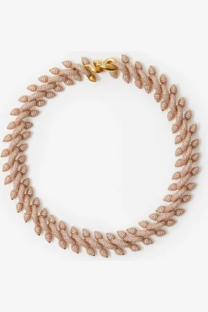 Burberry Spear Pavé Chain Necklace