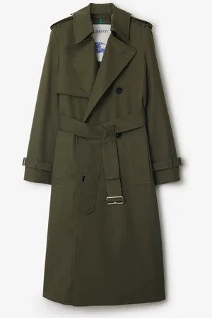 Burberry Long Cotton Blend Trench Coat